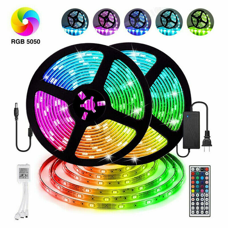 12V LED Light Strip 5M/10M/15M 16.4ft/32.8ft/49.2ft 5050 RGB LED Tape Lights
