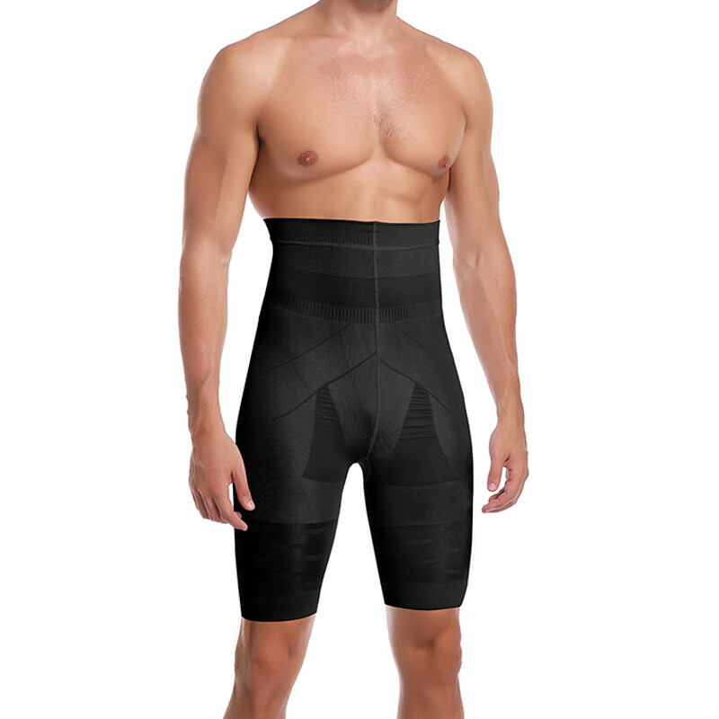 Herren Shapewear Boxershorts Mit Bauchkontrolle & 3D-Support - Hohe Taille, Lange Beine, Atmungsaktiv