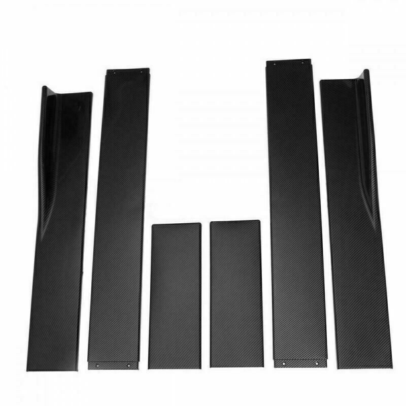 Carbon Fiber Look Side Fin Splitter Side Skirt For Acura TLX 2015-2020