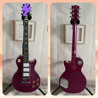 Custom Metallic Purple Ace Frehley Electric Guitar Solid Mahogany H-H-H Pickup