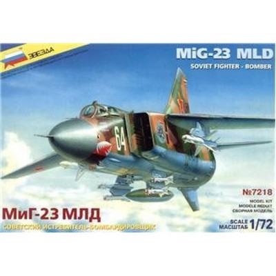 MIG-23 MLD Soviet Fighter re-release Zvezda 1:72 Kit Z7218