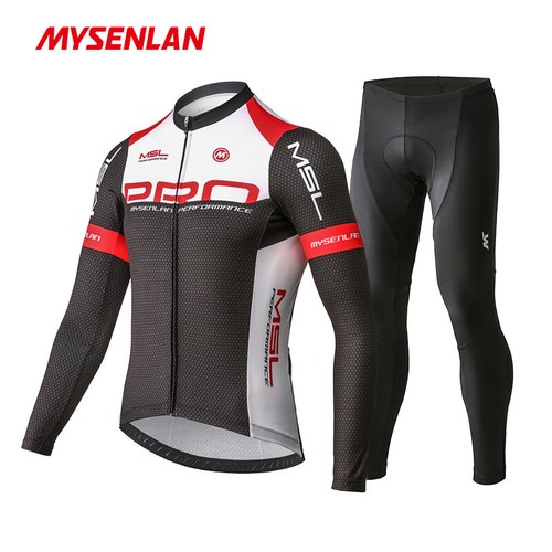 Mysenlan Men/'s Cycling Clothing Long Sleeve Jersey Pants Set Bicycle Sports Suit