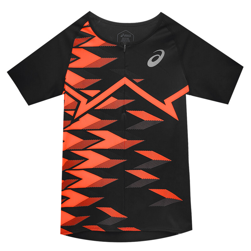 Asics Half Zip Up Short Sleeve Top Men's Running T-shirts