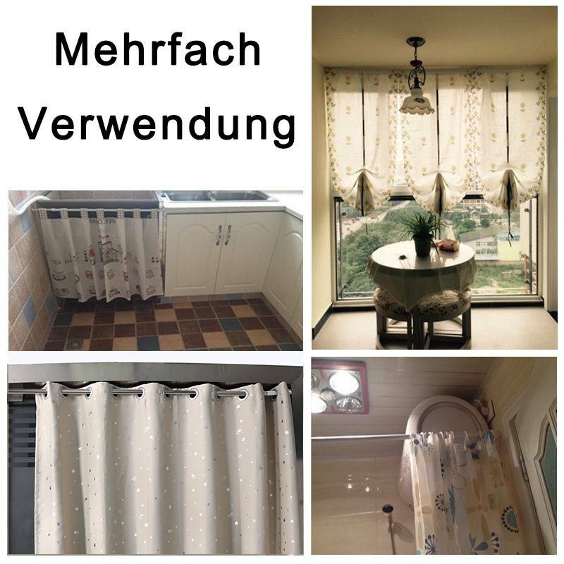 Duschstange Teleskop 110 140cm Dusch Vorhang Stange Klemm
