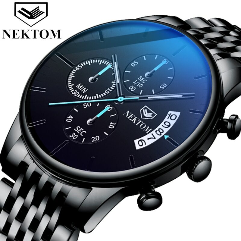 Watch Business Classic Quartz Analog Men Wrist Luxury Steel