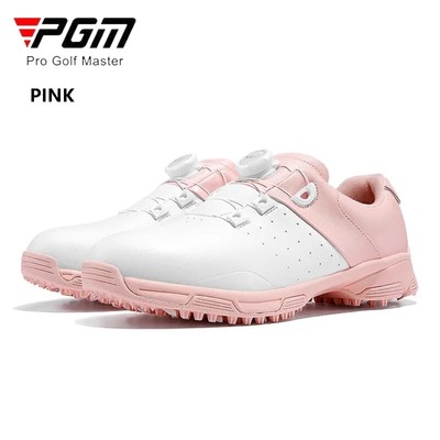 PGM Women Waterproof Anti-skid Spike Golf Shoes Lady Knob Buckle Casual Sneakers