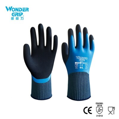 LPRED 2 Pairs Wonder Grip Safety Work Gloves Waterproof Cold-proof Gloves