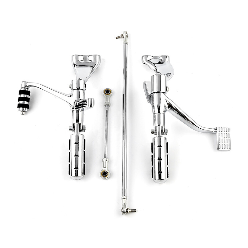 Chrome Forward Controls Kit Pegs Levers Linkages For Harley Sportster 883 1200