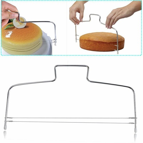 Edelstahl 2 Drähte Tortenschneider Tortenteiler Tortensäge Kuchenschneider 【DE】