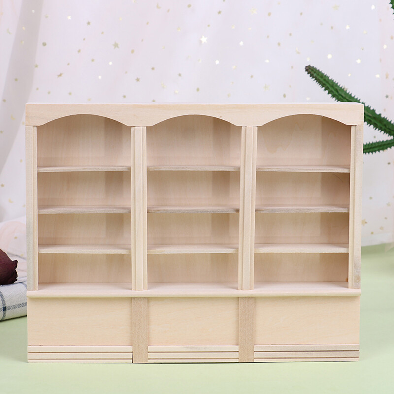 1Pc 1:12 Dollhouse Mini Bookcase Display Shelf Bookshelf Locker Doll House De.US