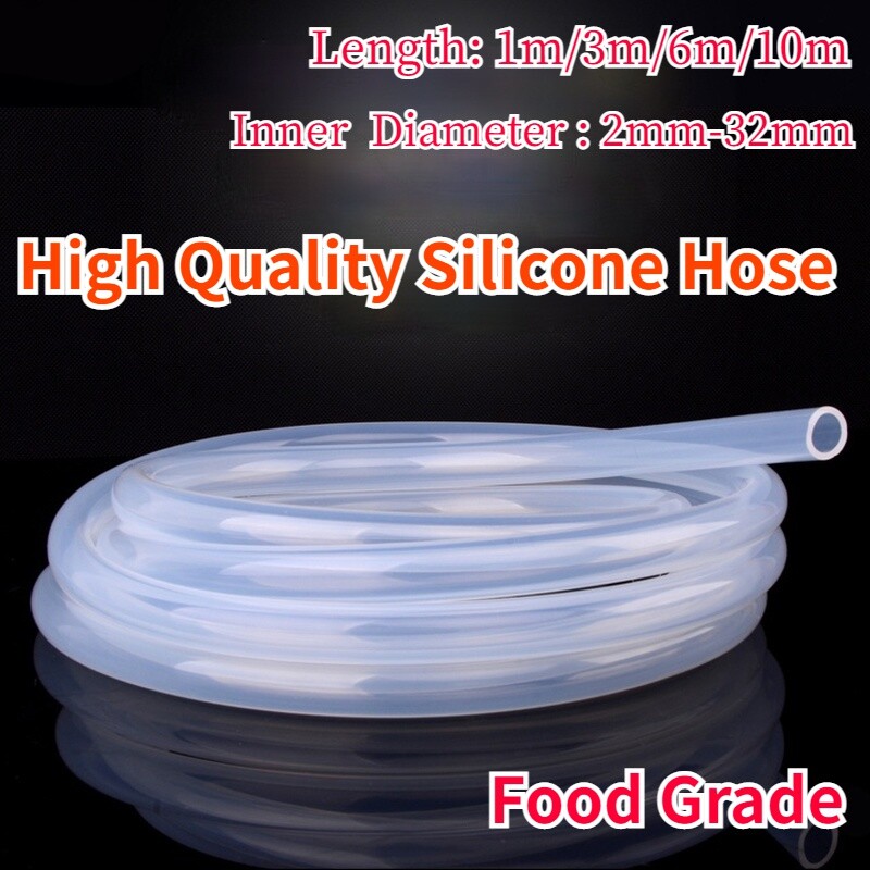 5/10m Transparent Alimentaire Silicone Tubage Flexible Tuyau Lait Eau Tube Tuyau