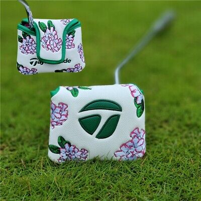 Golf Iron Blade Mallet Putter Head Cover Taylormade Classic Flower White Green