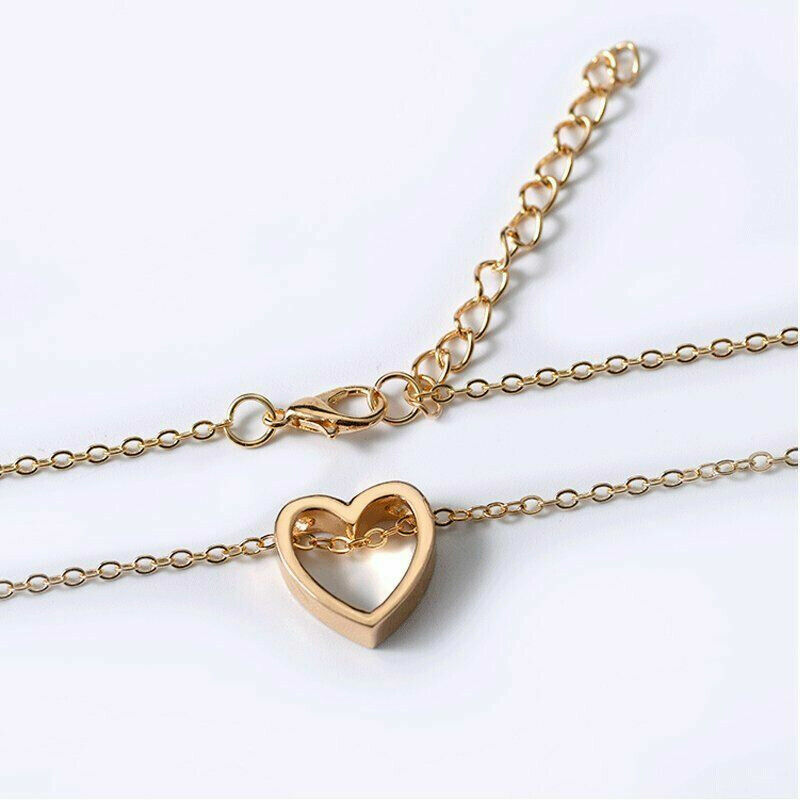 2022 Fashion Women Heart Silver Plated Chain Pendant Charm Necklace Jewelry