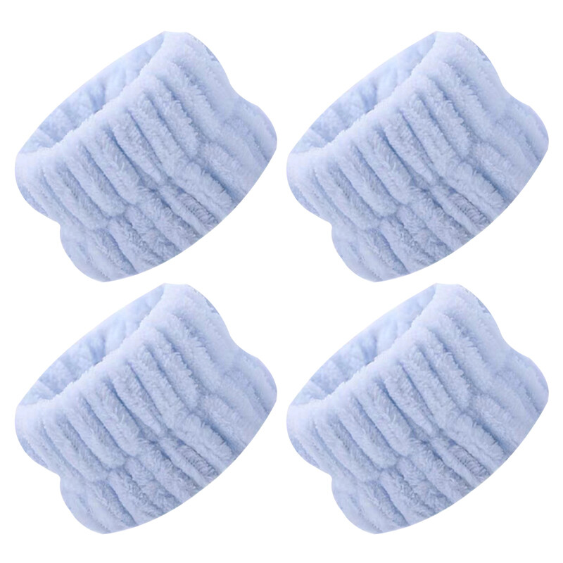Spa Headband Wrist Washband Face Wash Set Microfiber Wash Bands Hair