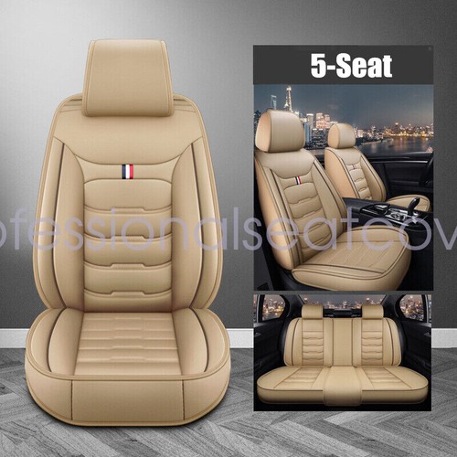 For TOYOTA Car Seat Cover 5-Seat Full Set Deluxe Leather Front & Rear Protector