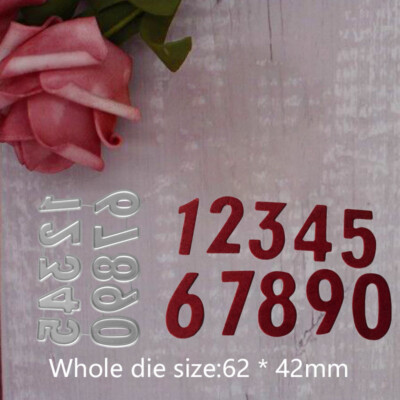Numbers Metal Cutting Dies Decoration Scrapbooking Stencil Embossing Template 