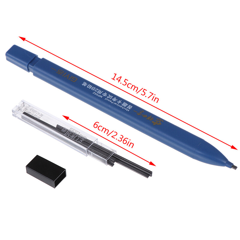 2B Lead Holder Exam Mechanical Pencil With 6PCs Lead Refill Set Student SuppC@-@