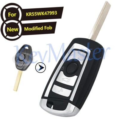 Modified CAS2 Flip Remote Key for BMW E46 E39 E60 E63 645Ci X3 Fob KR55WK47993