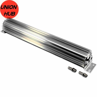Aluminum 18'' Dual Pass Transmission Cooler with 1/4'' NPT Fitting Universal Using
