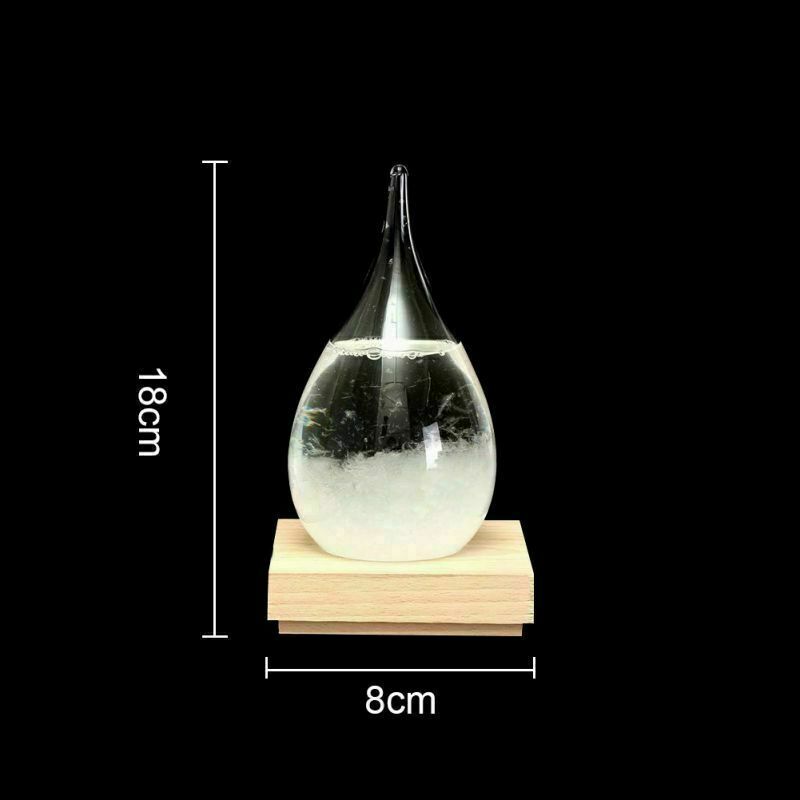 Weather Storm Forecast Glass Crystal Drops Water Shape Bottle Gift Wedding Decor