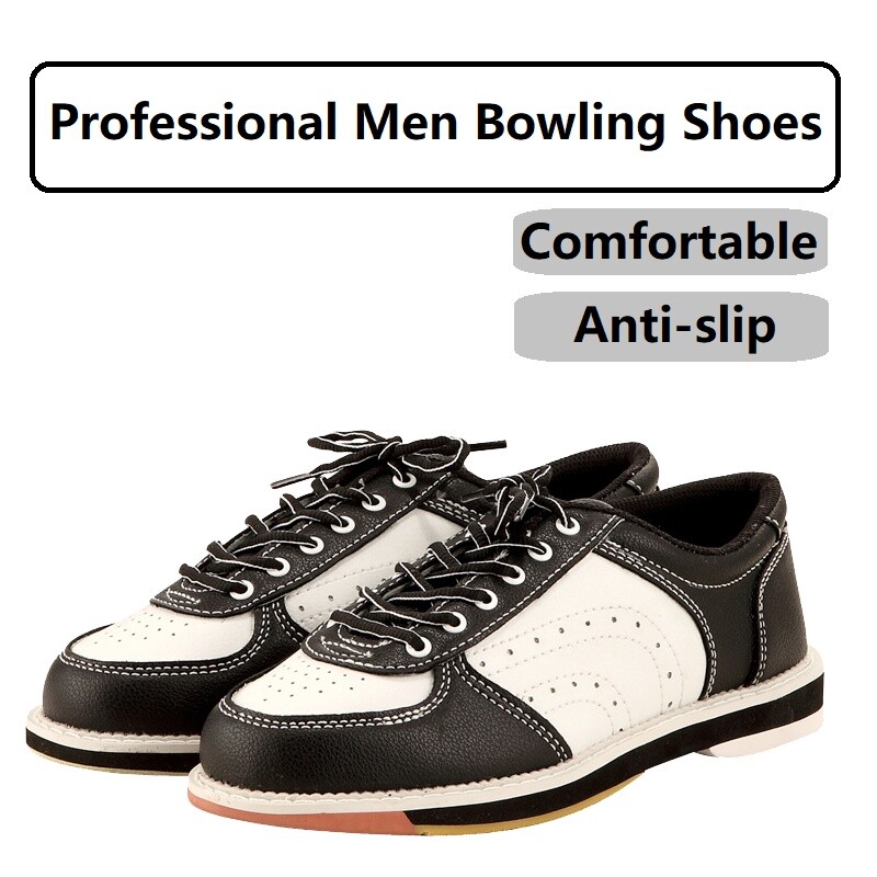 Men Bowling Shoes Anti-slip Sole Bowling Sneakers Lace Up
