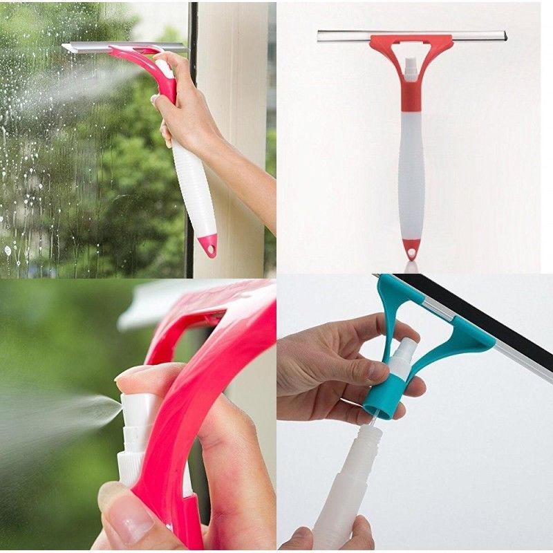 Spruzzino Con Tira Acqua Lavavetri Spatola Tergivetro Spray Pulisci Vetro idea