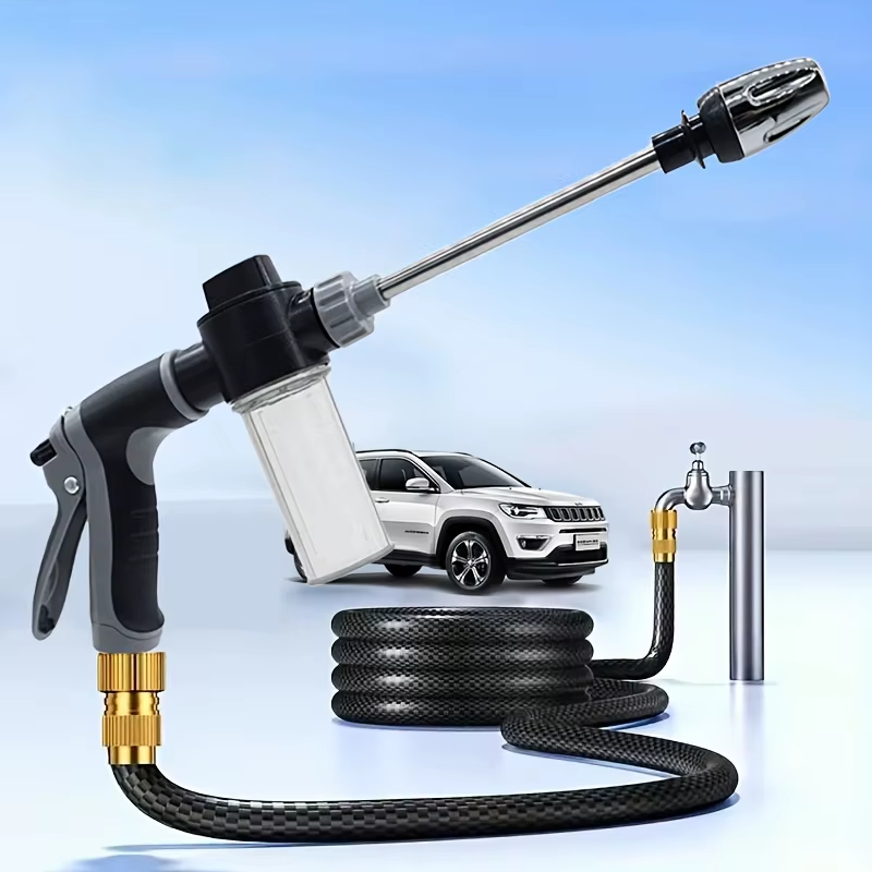 High Pressure Water Gun Hose Nozle Foam Sprayer Car Wash RV Garden Cleaning Tool