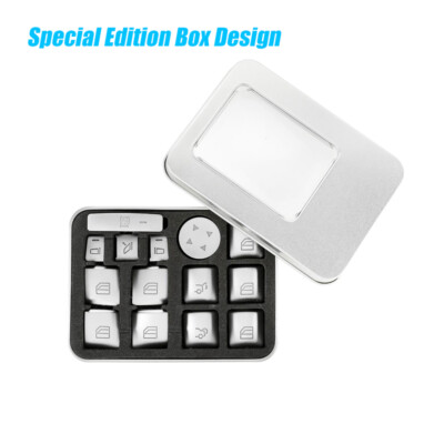 For Mercedes-Benz C-class Interior Armrest Window Switch Button Cover Trim Kit