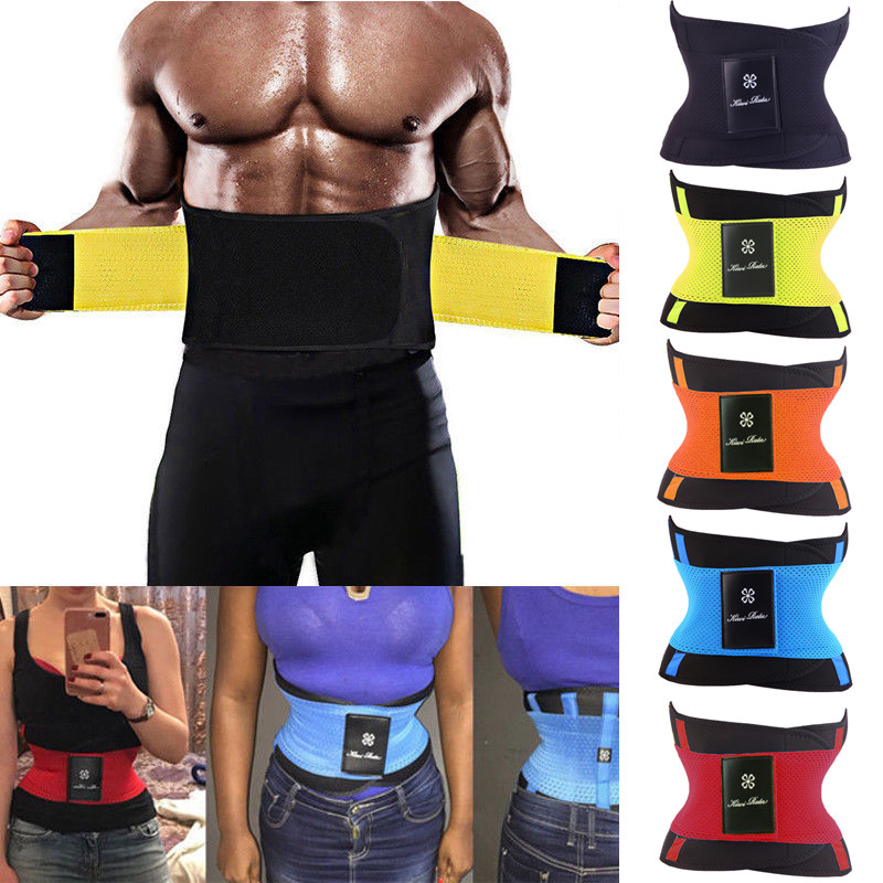 Men Women Shapewear Sweat Waist Cincher Trainer Body Shaper Neoprene Hot Belt HS