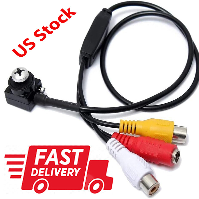 Mini Portable Cable  Spy Cctv Security Cam Screw Bolt Mic