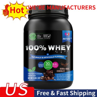 MENXI Whey Protein Powder 2LB Muscle Support & Recovery Chocolate Flavor