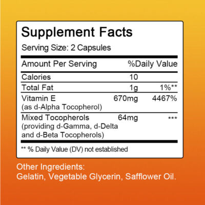 Mulittea Vitamin E 1000 IU - 120 Softgel Capsules Antioxidant Support Eye Health