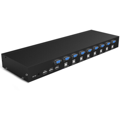 8 Port Manual USB KVM Switch Share Keyboard Mouse Monitor PC Selector Cable