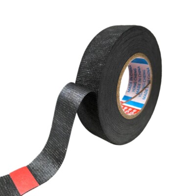 5/8" Heat-Resistant Electrical Tape Car Wire Fire-Proof Cloth Black Fabric 50ft 