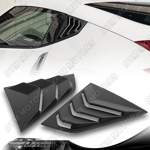 For 09-20 Nissan 370Z ABS Matt Black Side Window Louvers Scoop Cover Vent 2pcs