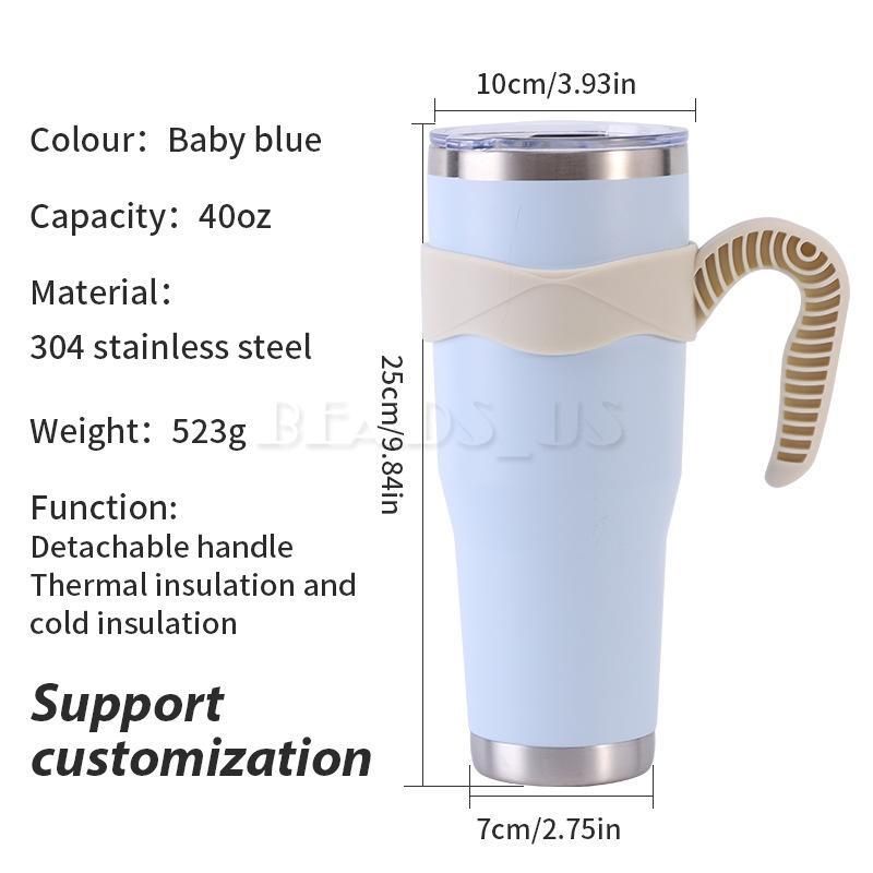 1.2L/40oz Travel Sport Coffee Mug Water Cup Stainless Steel Thermos Tumbler Cups