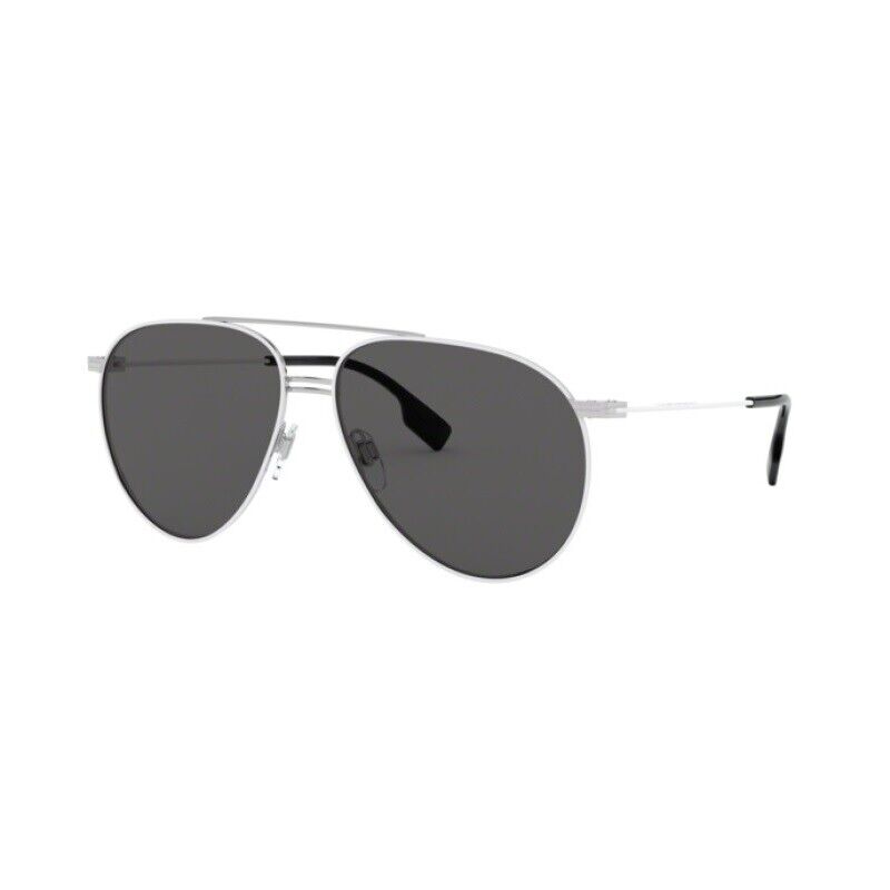 Pre-owned Burberry 3108 Sunglasses Color White Silver 129487 In Gray