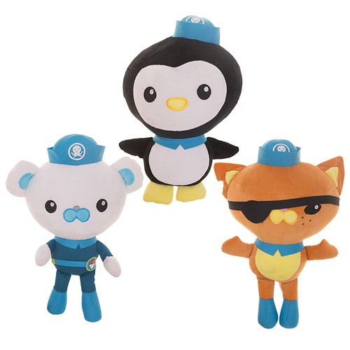 3x Octonauts Plush Captain Barnacles Kwazii Peso Fisher Price Kid Toy Xmas Gift Toys Games Game Figures