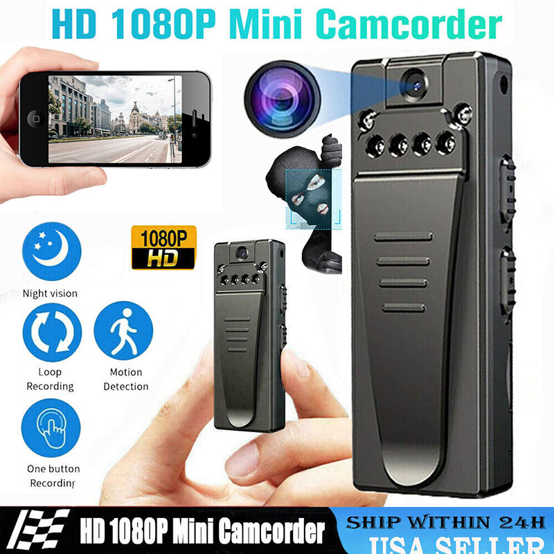 Mini Police Body Camera 180° Video Dvr Ir Night Cam