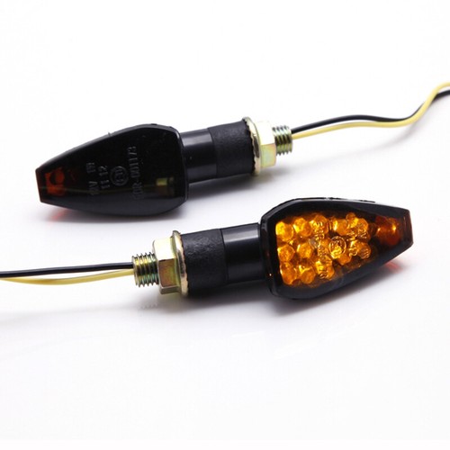 Motorcycle LED Turn Signal Lights - Amber, Universal M10 Fit For Kawasaki Ninja