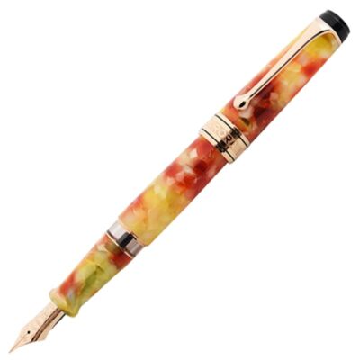 AURORA Fountain Pen Limited 860 CALEIDOSCOPIO Luce Yellow Stone 18K Extra Fine