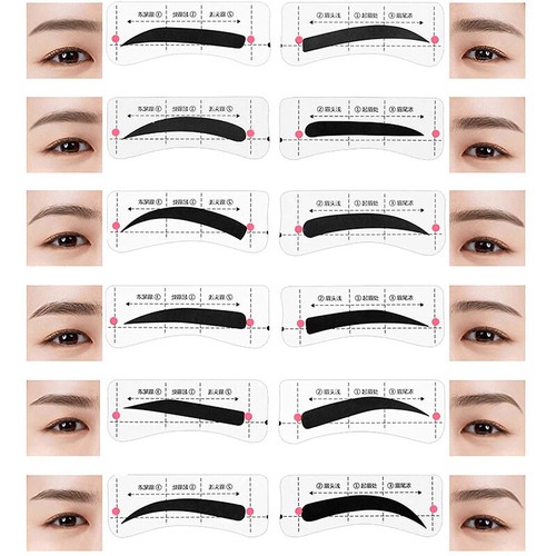 Augenbrauen Schablone 12 Formen Augenbrauenform Schablonen DIY-Make-up-Werkzeug