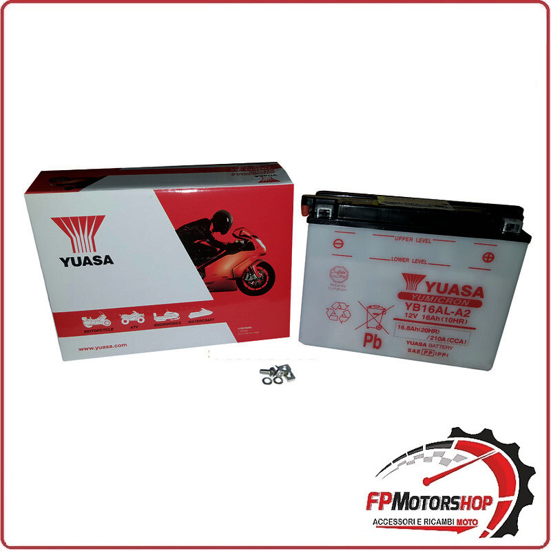 BATTERIA PER MOTO YUASA YB16AL-A2 12V 16AH 207X71.5X164MM DUCATI MONSTER
