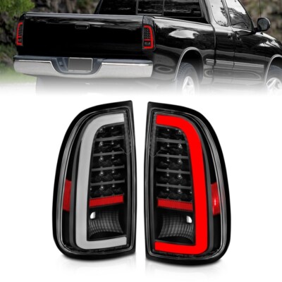 ANZO LED Taillights w Light Bar Black Housing Clear Lens for 00-06 Toyota Tundra