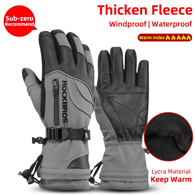 Winter Gloves Motorcycle Waterproof Fleece Thermal Gloves Snowboard Snowmobile G