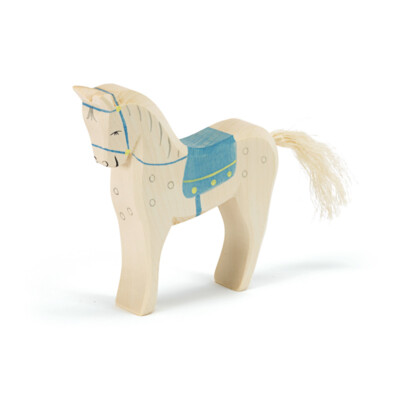 Pferd mit Sattel II. Ostheimer 42193 Holzfigur auch für Krippe, Krippenfigur NEU