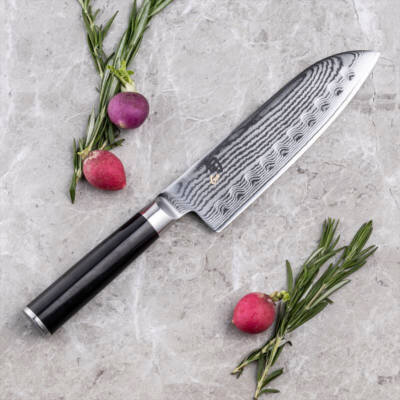 KAI Shun Classic Santoku knife Dimple Damascus 175mm 6.89in DM0718 Stainless