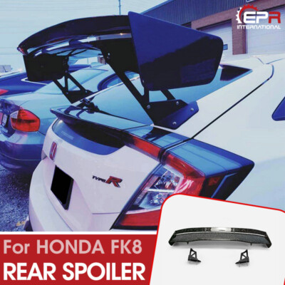 For Honda Civic FK7 FK8 VTX5 Style Forged Carbon Rear GT Spoiler Wing Body kits