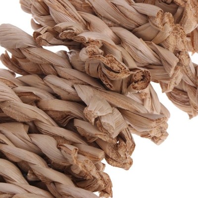 Pet Natural Grass Weaving Gnawing String Birds Parrot Chew Bells Funny Toys