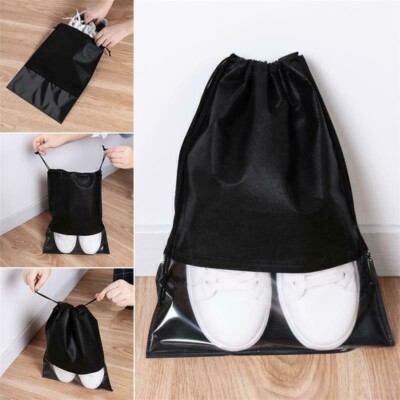 US 10PCS Boot Shoe Toy Storage Drawstring Bag Travel Organizer Large Dust-proof